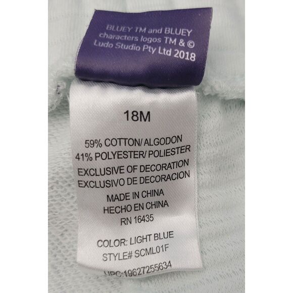 Bluey 2018 Graphic Sweatshirt & Short Set Light Blue Toddler 18M Style# SCML01F - Picture 8 of 8